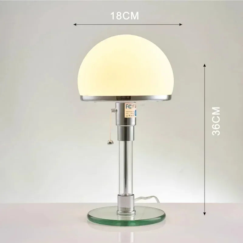 Aldren Frosted Glass Table Lamp | Bauhaus-Inspired Design
