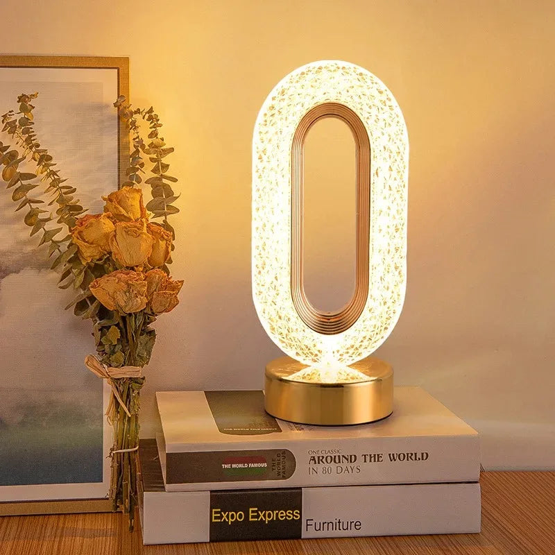 Stellora 3D Crystal Night Light | Rechargeable Touch Dimming Lamp