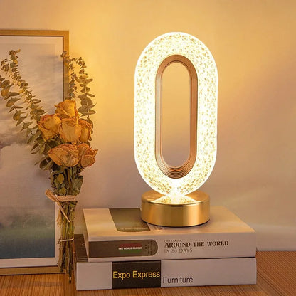 Stellora 3D Crystal Night Light | Rechargeable Touch Dimming Lamp