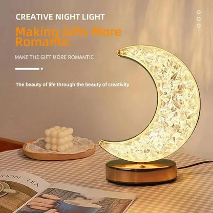 Stellora 3D Crystal Night Light | Rechargeable Touch Dimming Lamp