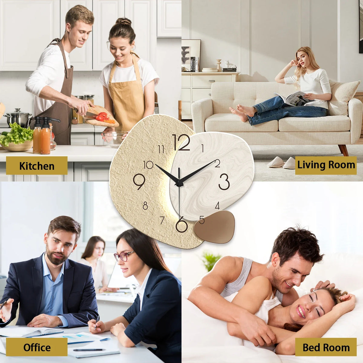 TempoStone Silent Modern Wall Clock