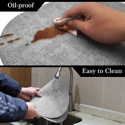 LinoMat Oval Faux Leather Placemats | Heat Resistant & Non-Slip
