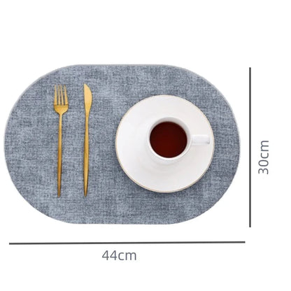 LinoMat Oval Faux Leather Placemats | Heat Resistant & Non-Slip