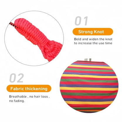Striped Canvas Double Hammock | Indoor & Outdoor Swing Bed