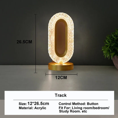 Stellora 3D Crystal Night Light | Rechargeable Touch Dimming Lamp