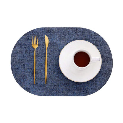 LinoMat Oval Faux Leather Placemats | Heat Resistant & Non-Slip