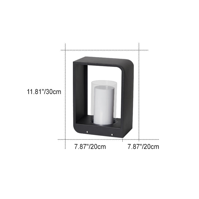 Modern Square Outdoor Lantern | Waterproof Solar LED Light