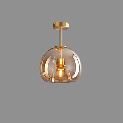 Nordic Glass Ball Ceiling Light | Semi-Flush Mount