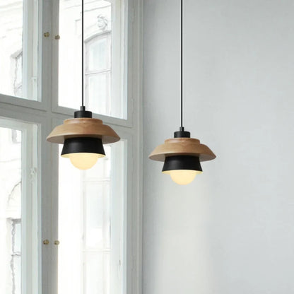 Nordic Wood Pendant Light | Colorful Macaron Design