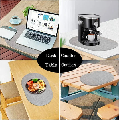 LinoMat Oval Faux Leather Placemats | Heat Resistant & Non-Slip