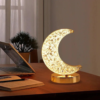 Stellora 3D Crystal Night Light | Rechargeable Touch Dimming Lamp