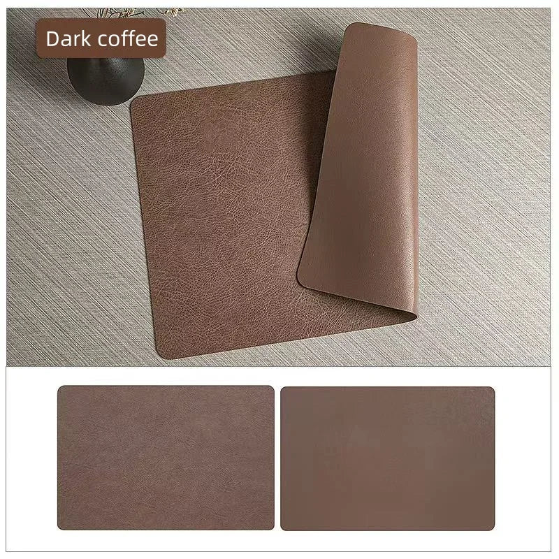 DuoMat Double-Sided Faux Leather Placemats | Heat Resistant