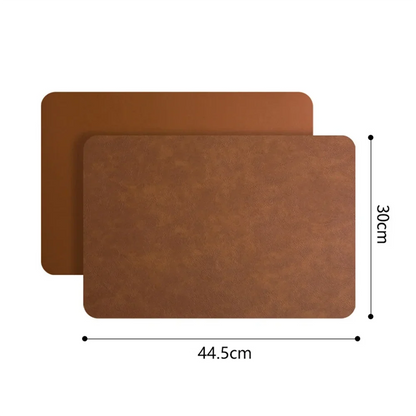 DuoMat Double-Sided Faux Leather Placemats | Heat Resistant