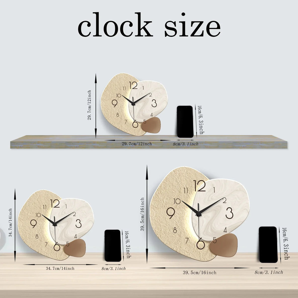 TempoStone Silent Modern Wall Clock