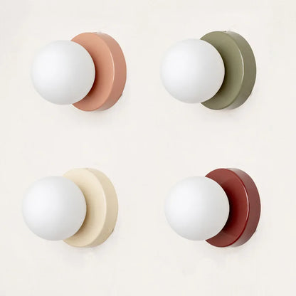 Macaron LED Wall Lamp | Modern Colored Glass Sconce