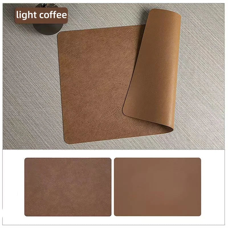 DuoMat Double-Sided Faux Leather Placemats | Heat Resistant