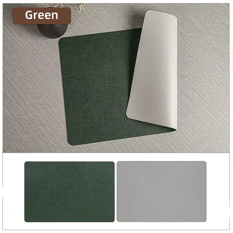 DuoMat Double-Sided Faux Leather Placemats | Heat Resistant