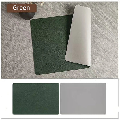 DuoMat Double-Sided Faux Leather Placemats | Heat Resistant