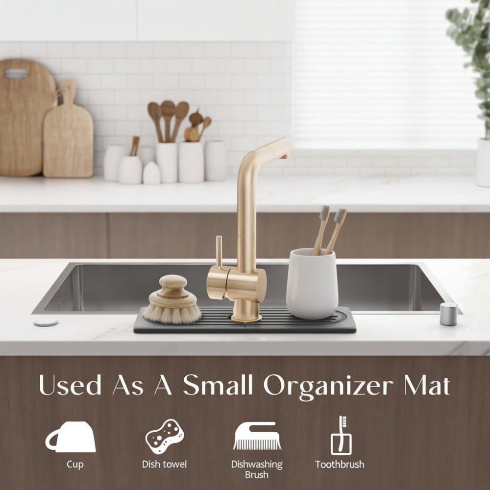 Diatomite Stone Sink Mat | Quick-Dry Faucet & Counter Tray