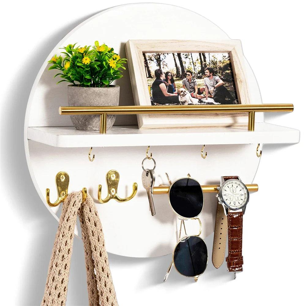 Round Wooden Key Holder | Stylish & Eco-Friendly Wall Organizer