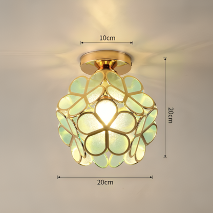 Retro Flower Ceiling Light | Colorful Vintage-Inspired PVC Flush Mount