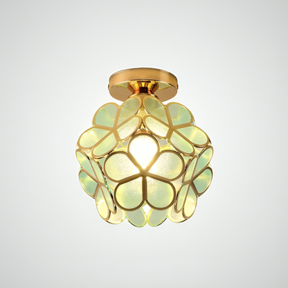 Retro Flower Ceiling Light | Colorful Vintage-Inspired PVC Flush Mount