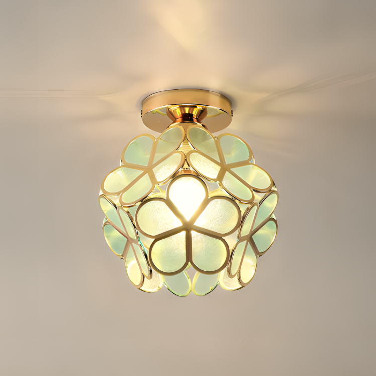 Retro Flower Ceiling Light | Colorful Vintage-Inspired PVC Flush Mount