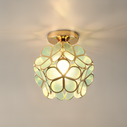 Retro Flower Ceiling Light | Colorful Vintage-Inspired PVC Flush Mount