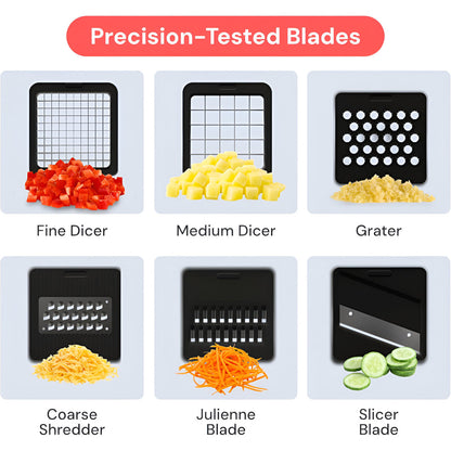 7-in-1 Vegetable Chopper | Manual Food Prep Cutter Set