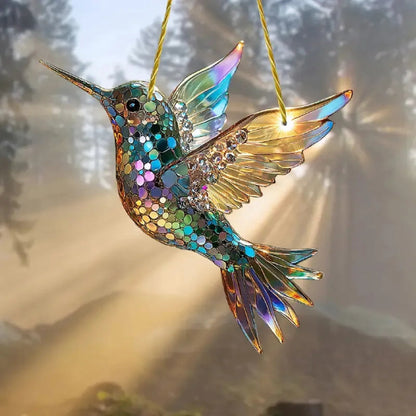 Stained Glass Bird Suncatcher | Hanging Window Decor