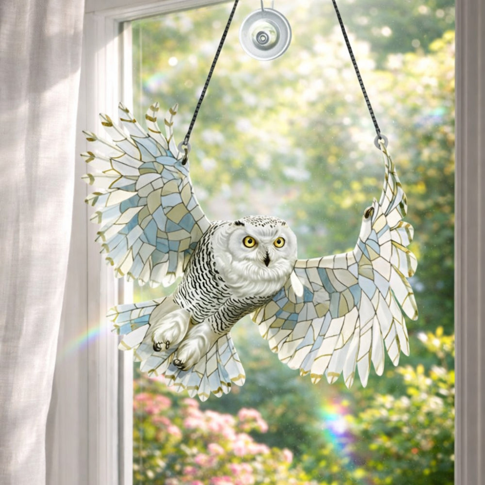 Stained Glass Bird Suncatcher | Hanging Window Decor