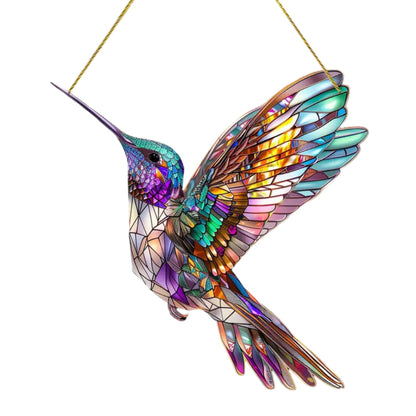 Stained Glass Bird Suncatcher | Hanging Window Decor