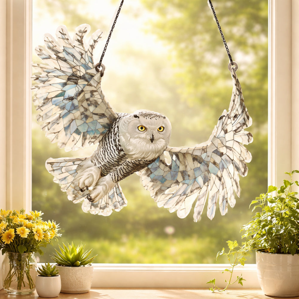 Stained Glass Bird Suncatcher | Hanging Window Decor