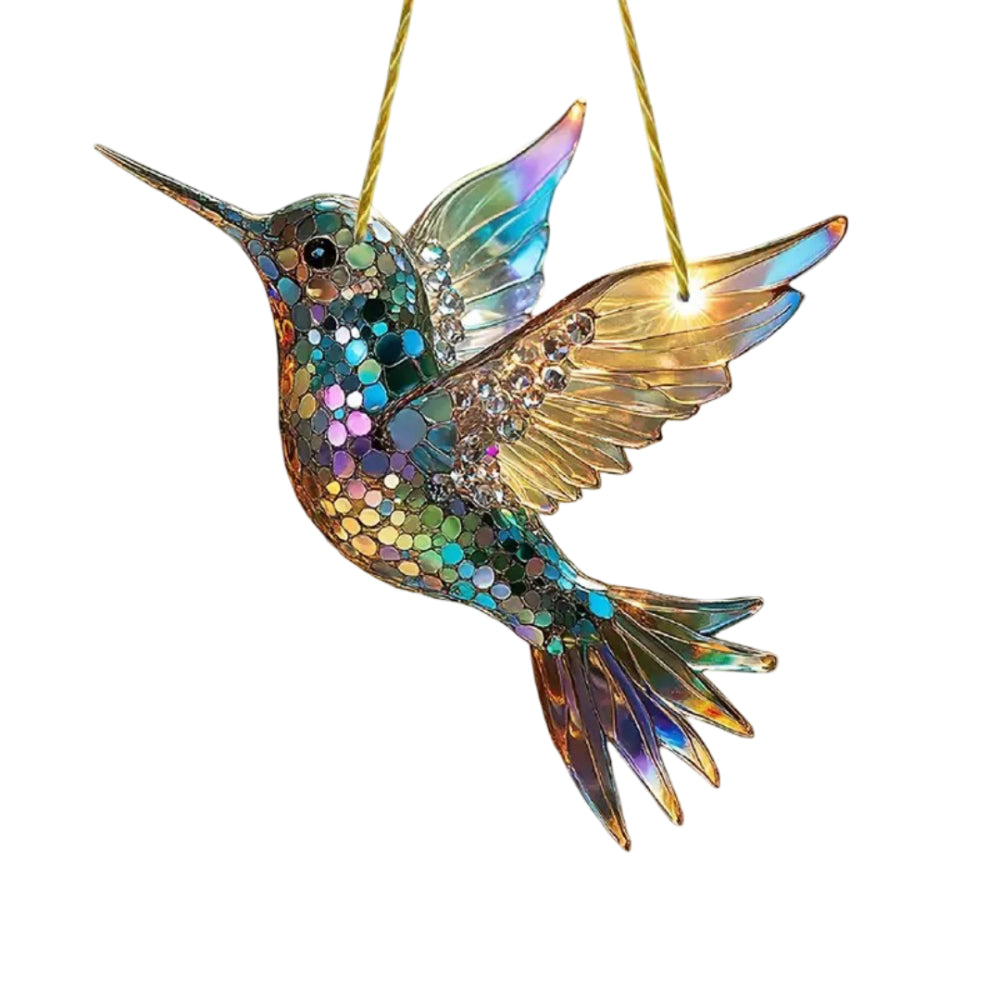 Stained Glass Bird Suncatcher | Hanging Window Decor
