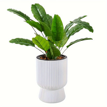 Self-Watering Wine Glass Planter | White with Water Level Indicator