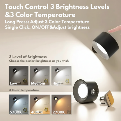 Rechargeable LED Wall Light | Adjustable Magnetic Mount