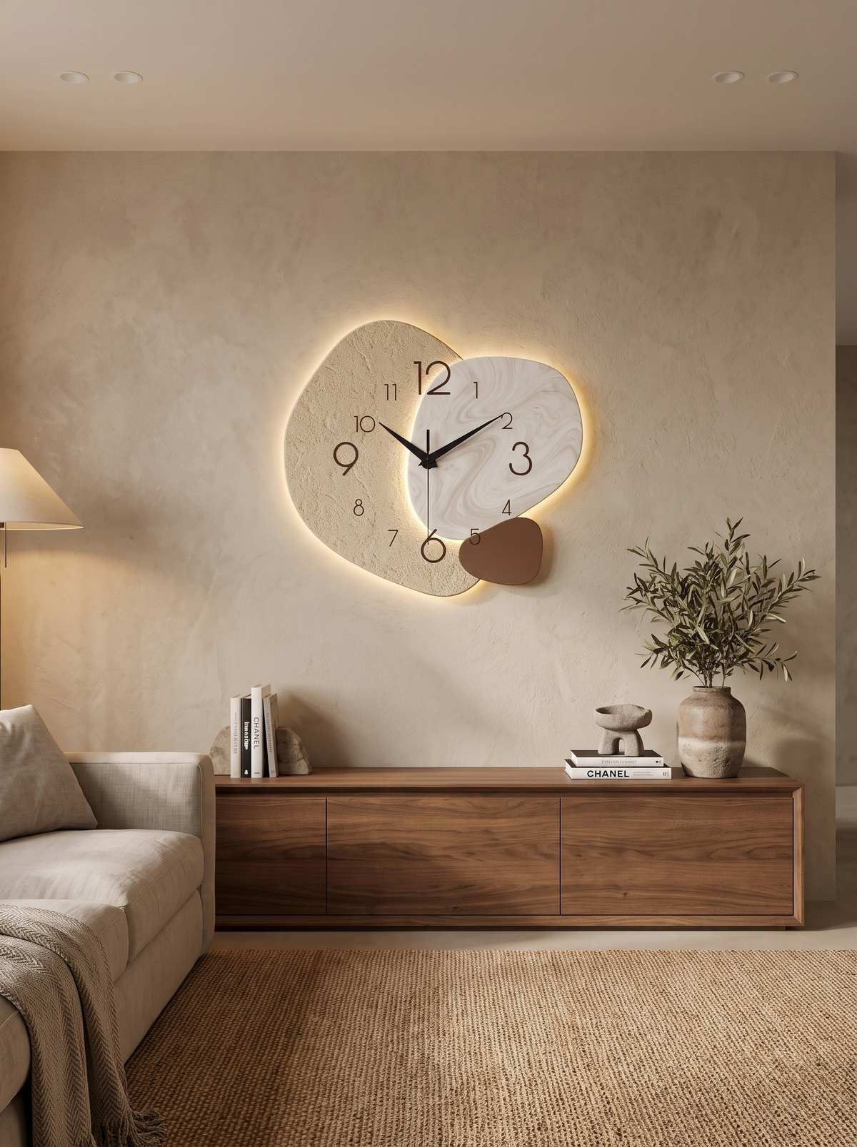 TempoStone clock sized for the wall
