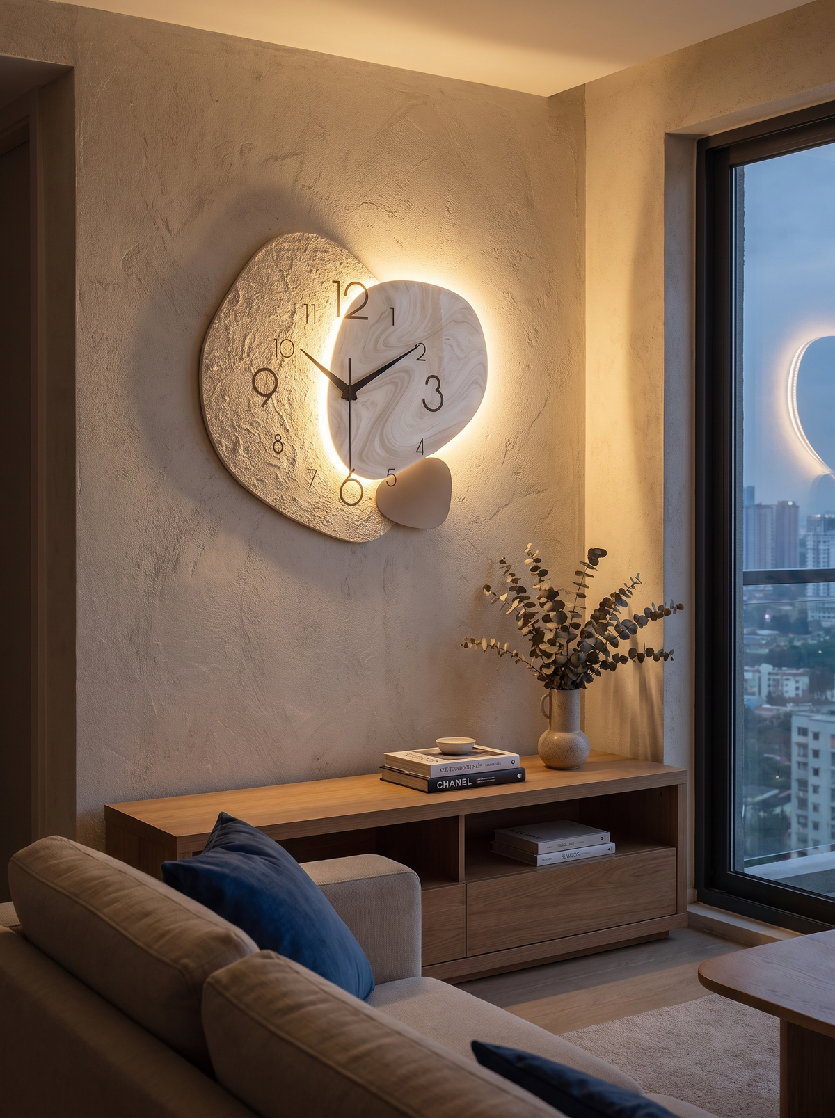TempoStone silent wall clock as wall art