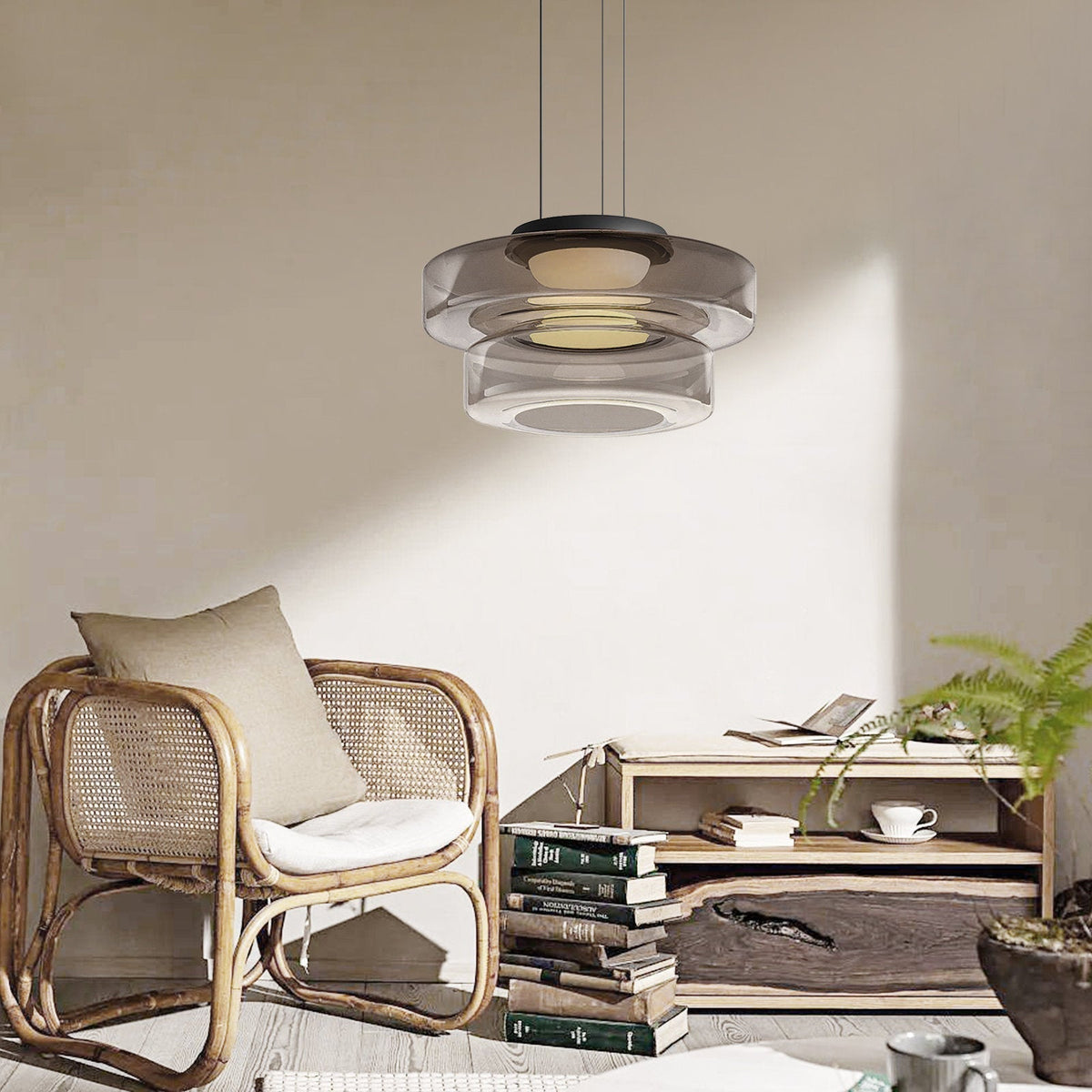 Glass Pendant Lamp | Bauhaus Style Hanging Light