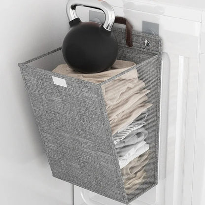 Wallora Wall-Mounted Laundry Basket | Foldable Adhesive Hamper