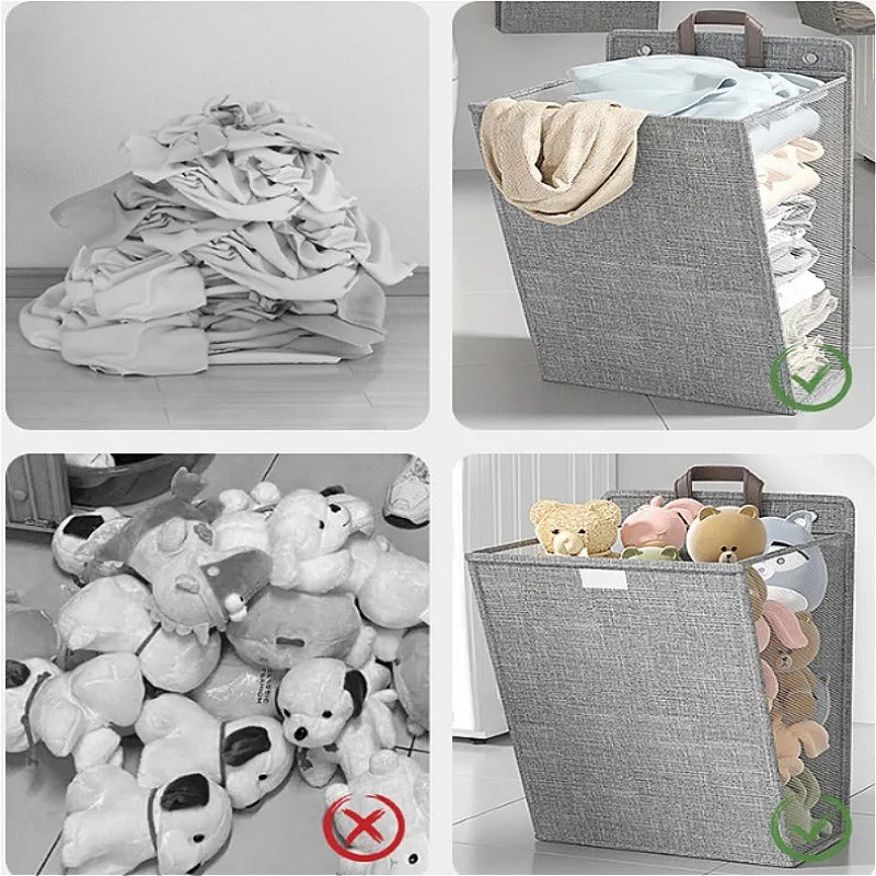 Wallora Wall-Mounted Laundry Basket | Foldable Adhesive Hamper