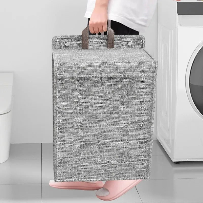 Wallora Wall-Mounted Laundry Basket | Foldable Adhesive Hamper