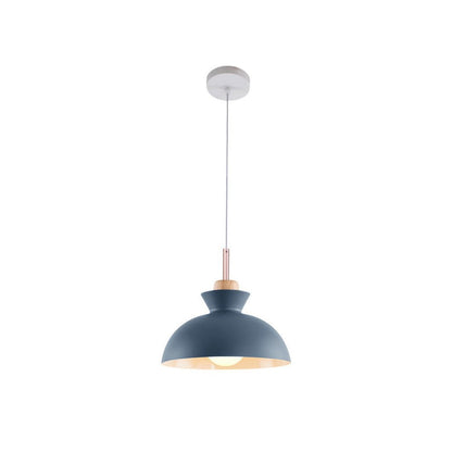 Modern Single Pendant Dome Light | Scandinavian Metal Hanging Lamp