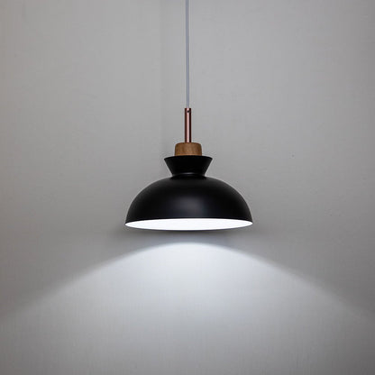 Modern Single Pendant Dome Light | Scandinavian Metal Hanging Lamp